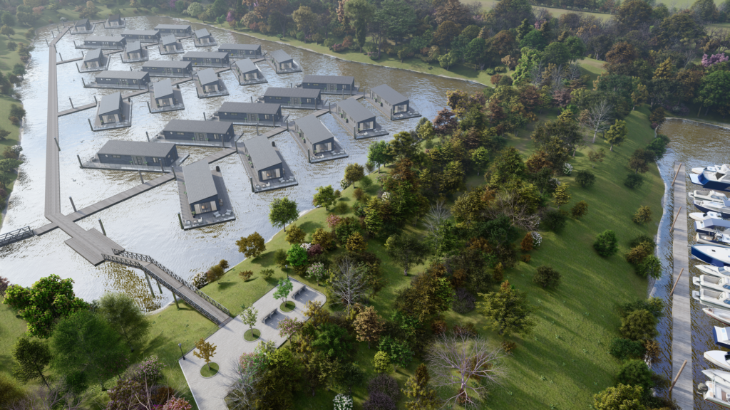 Upton Lake Floating homes by Waterfront Living