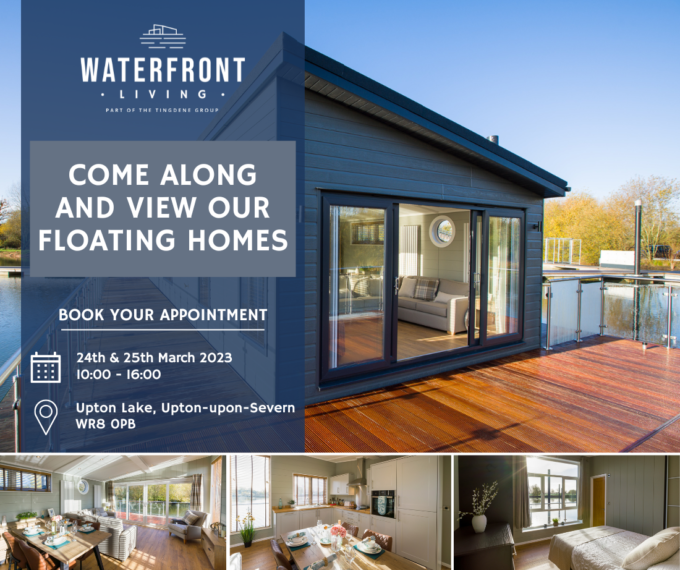 Check out our floating homes on Upton Lake this March